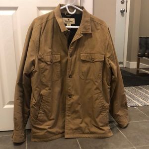 Brown Woolrich lined coat